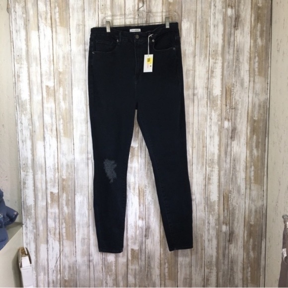 NWT Good American Good Leg High Rise Distressed Skinny Blue 308 - Picture 2 of 9